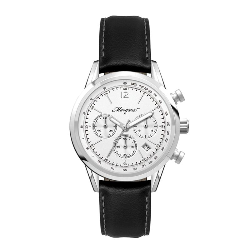 34MM Steel Silver Case Chronograph Watch - product view 4