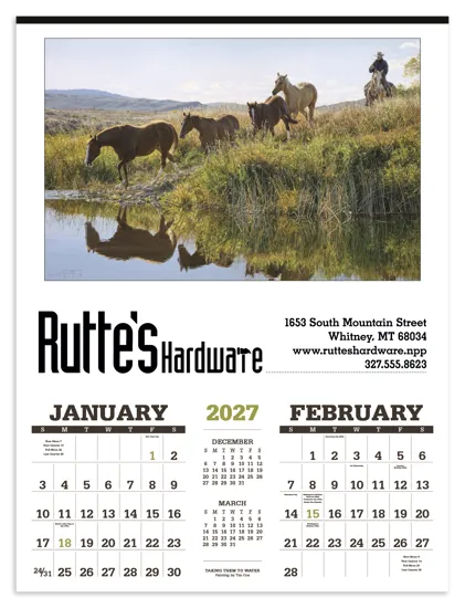 American West Tim Cox Wall Calendar Large Format FSC - 23 x 17 in