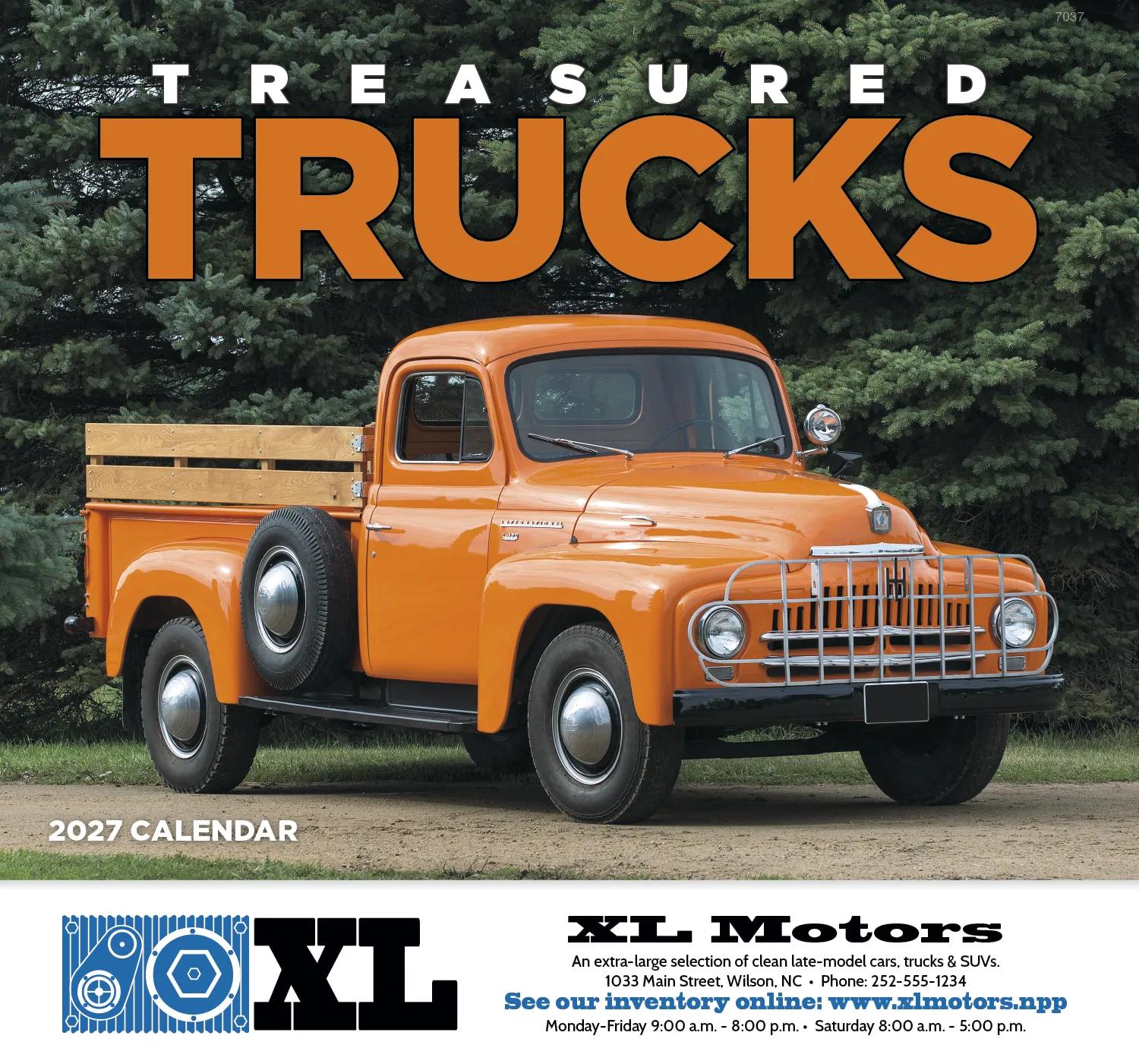 Treasured Trucks Wall Calendar Stapled FSC Paper - 19 x 11 in - product view 6