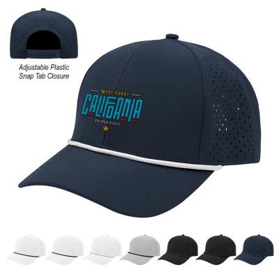 Baseball Cap Water-Resistant Rope 6 Panel Perforated (One Size)