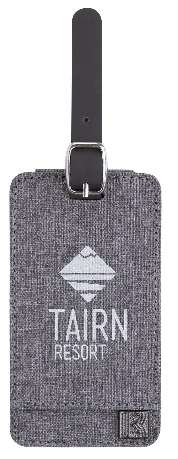 Luggage Tag Polyester Magnetic Closure Pierce - 4.4 in - product view 5