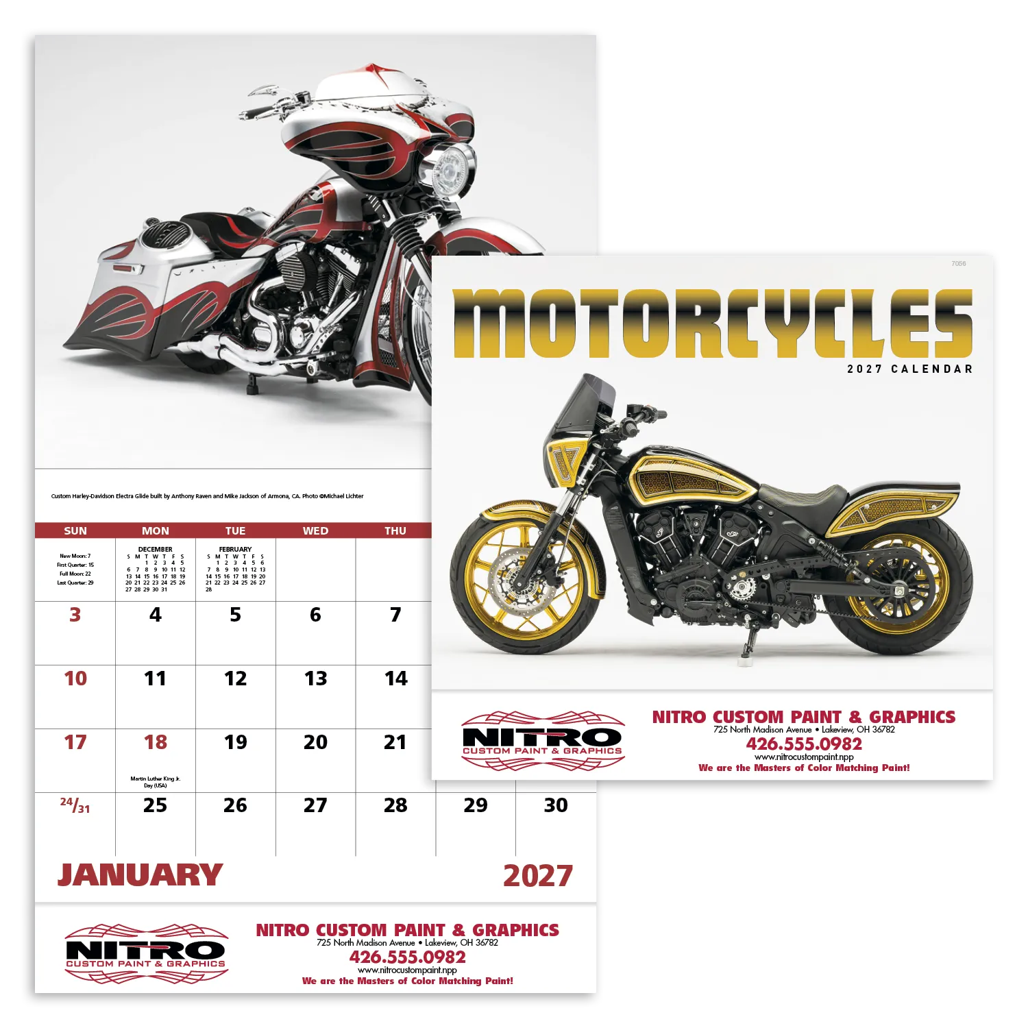 Motorcycles - Stapled Calendar in 27ad - product view 1