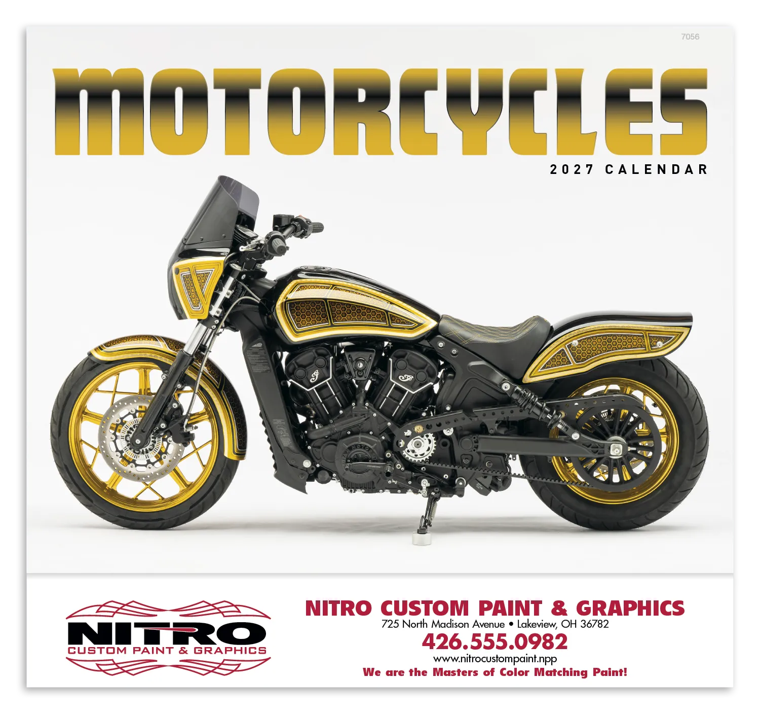 Motorcycles - Stapled Calendar in 27ad - product view 2