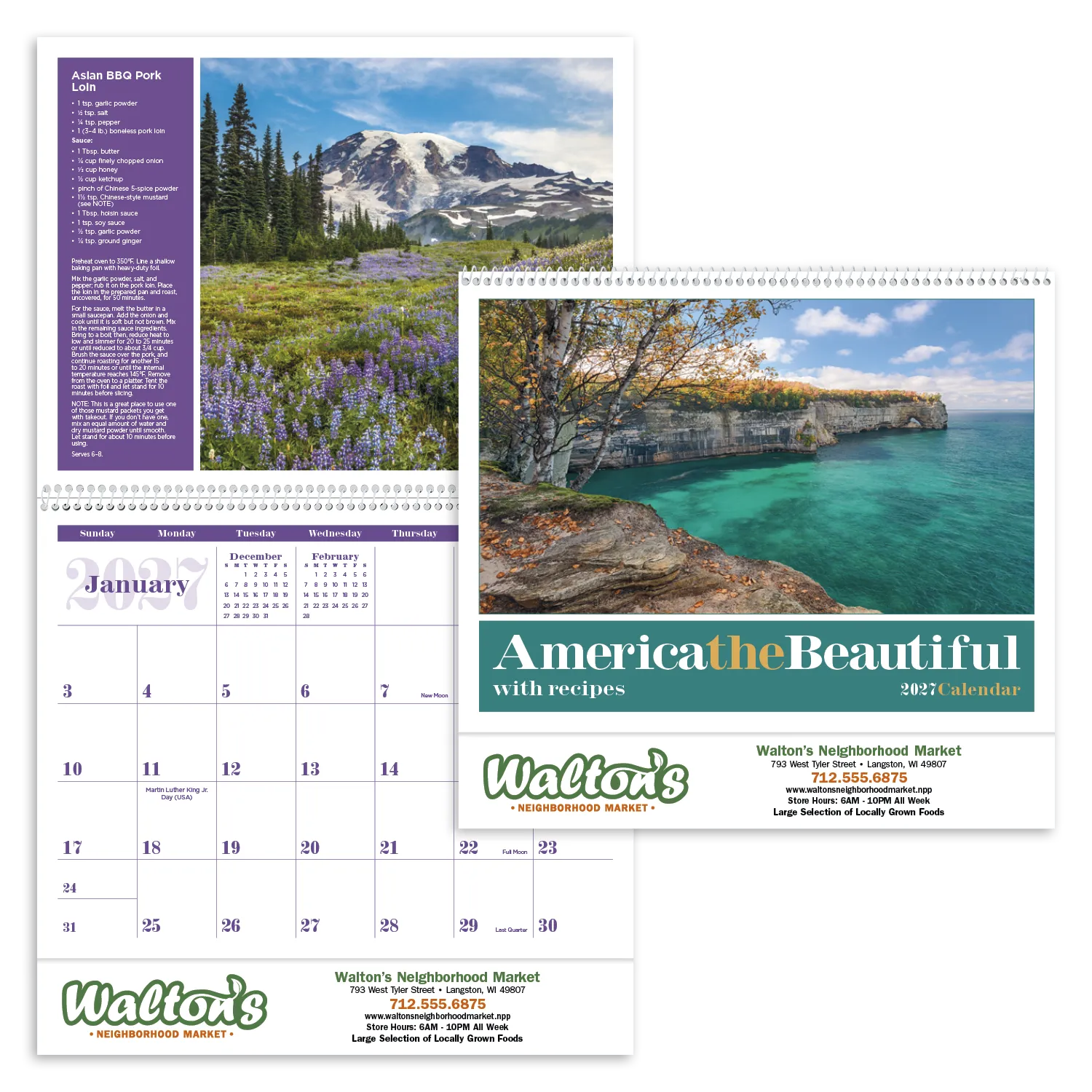 Triumph® Calendars America the Beautiful with Recipes Calendar in 27ad - product view 1