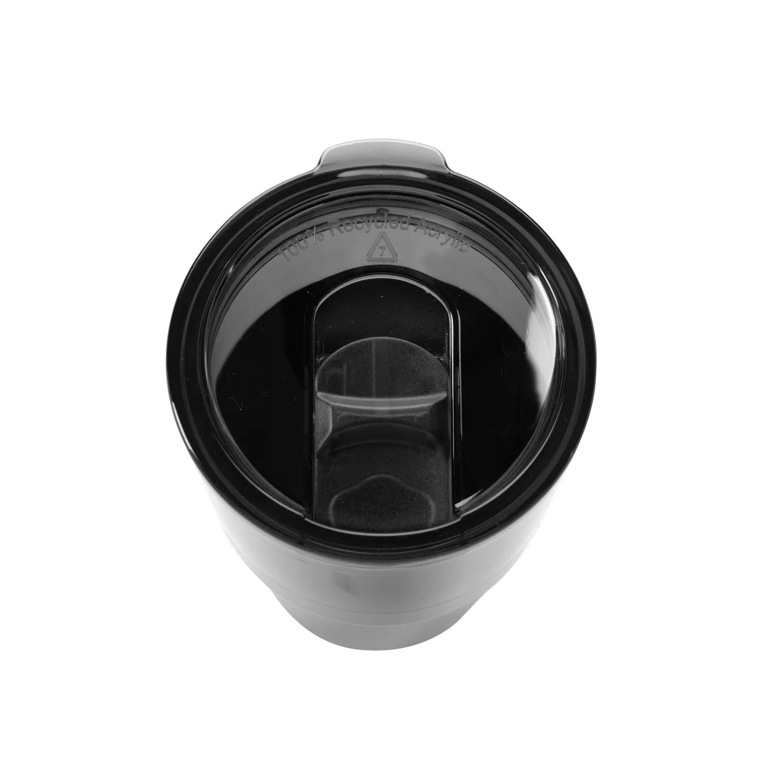 Stainless Steel Traveler™ Tumbler - 30 oz. in Blacktop with lid on - product view 7