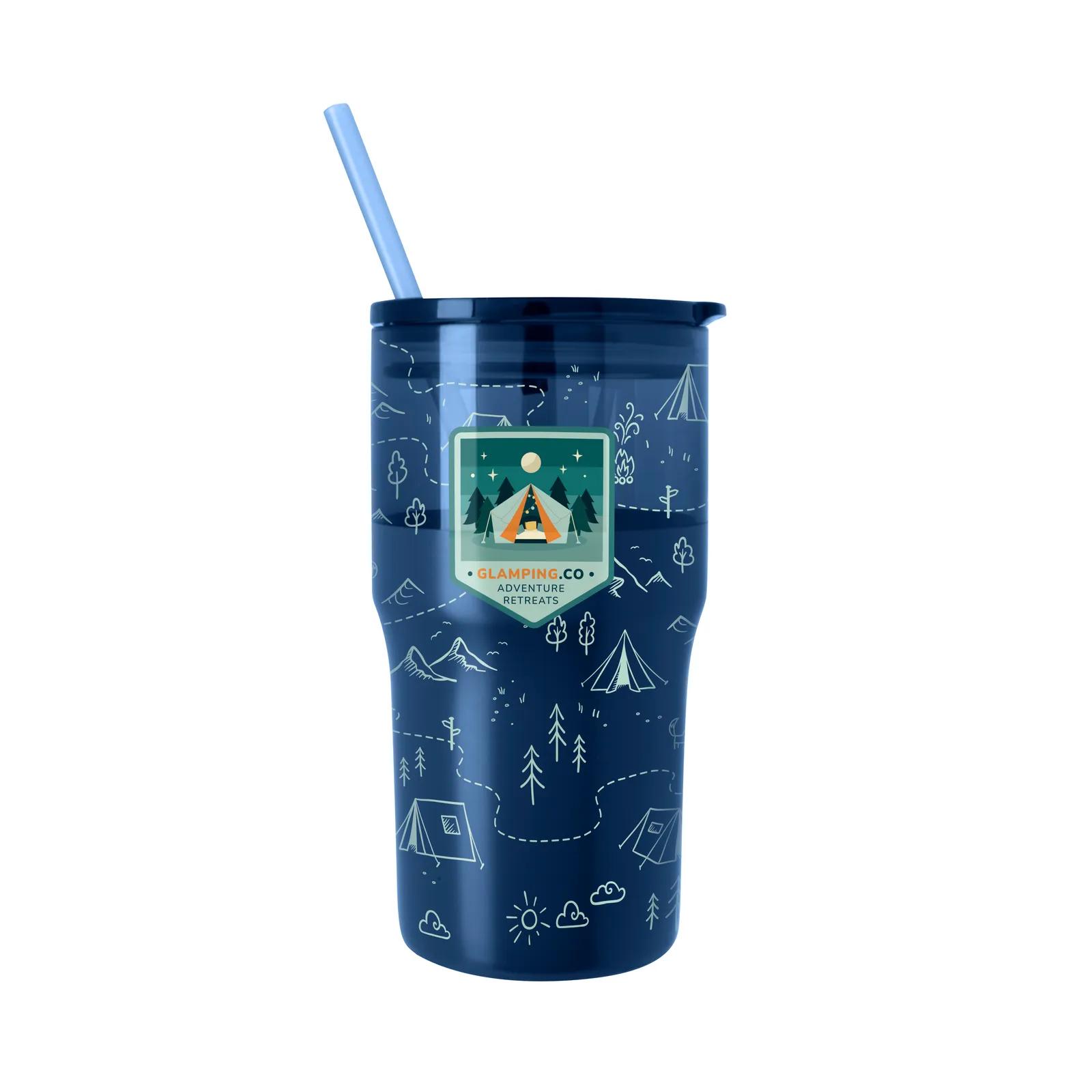 Stainless Steel Traveler™ Tumbler - 30 oz. in Navyside 1 - product view 15