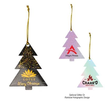 Ornament Tree Acrylic Full Color Edge-to-Edge - 3.5 x 3.5 in