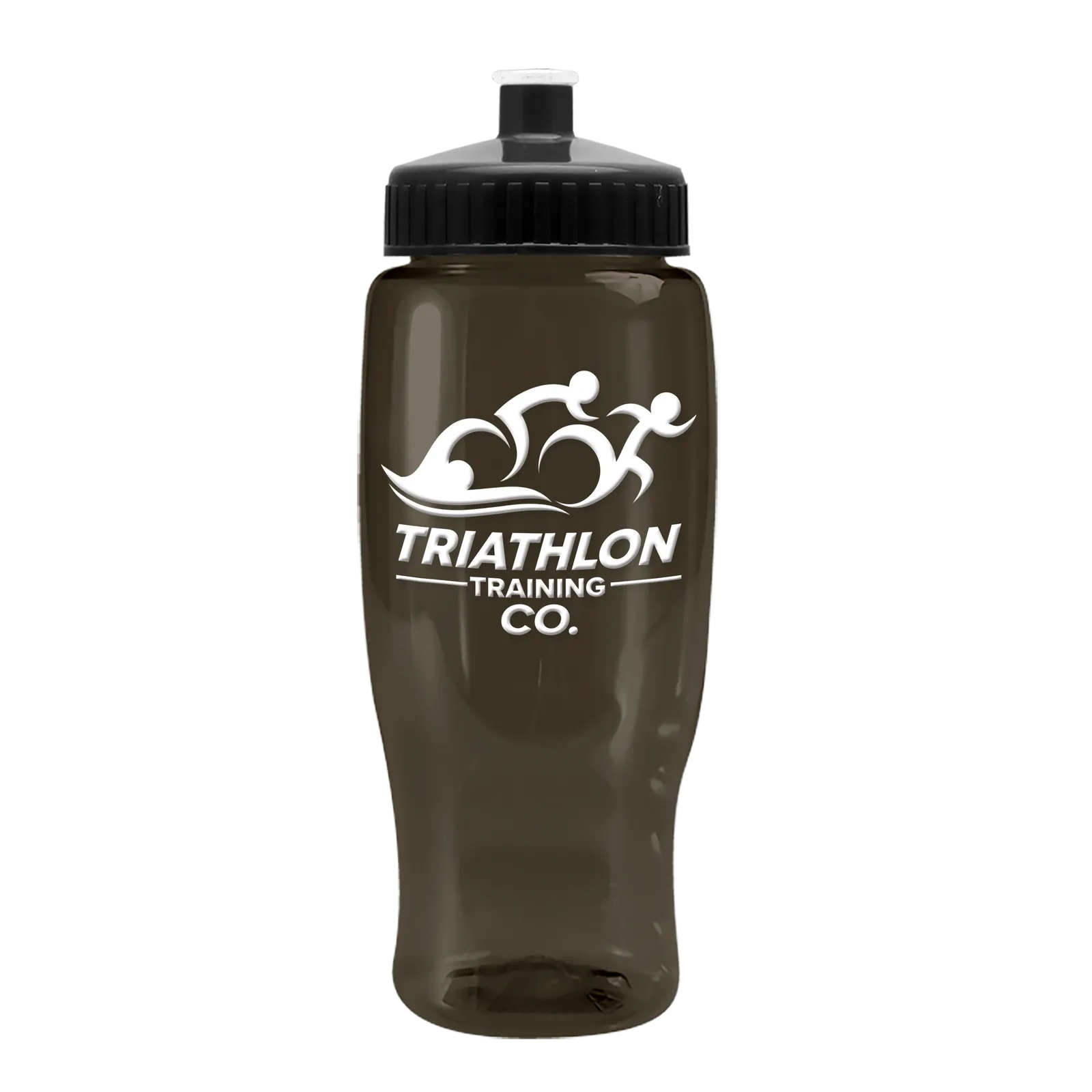 Poly+ Recycled Bottle with Push-Pull Lid - 27 oz. in Smoke - product view 2