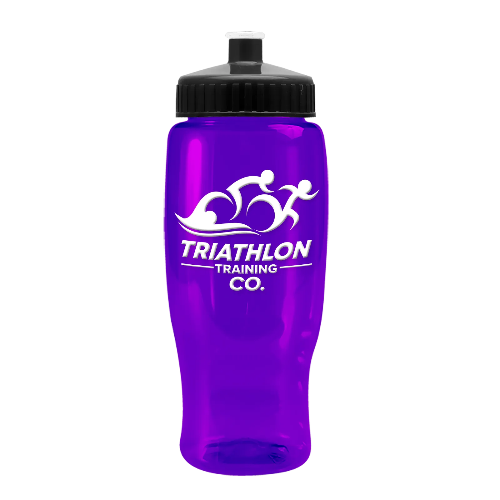 Poly+ Recycled Bottle with Push-Pull Lid - 27 oz. in Translucent Violet - product view 9