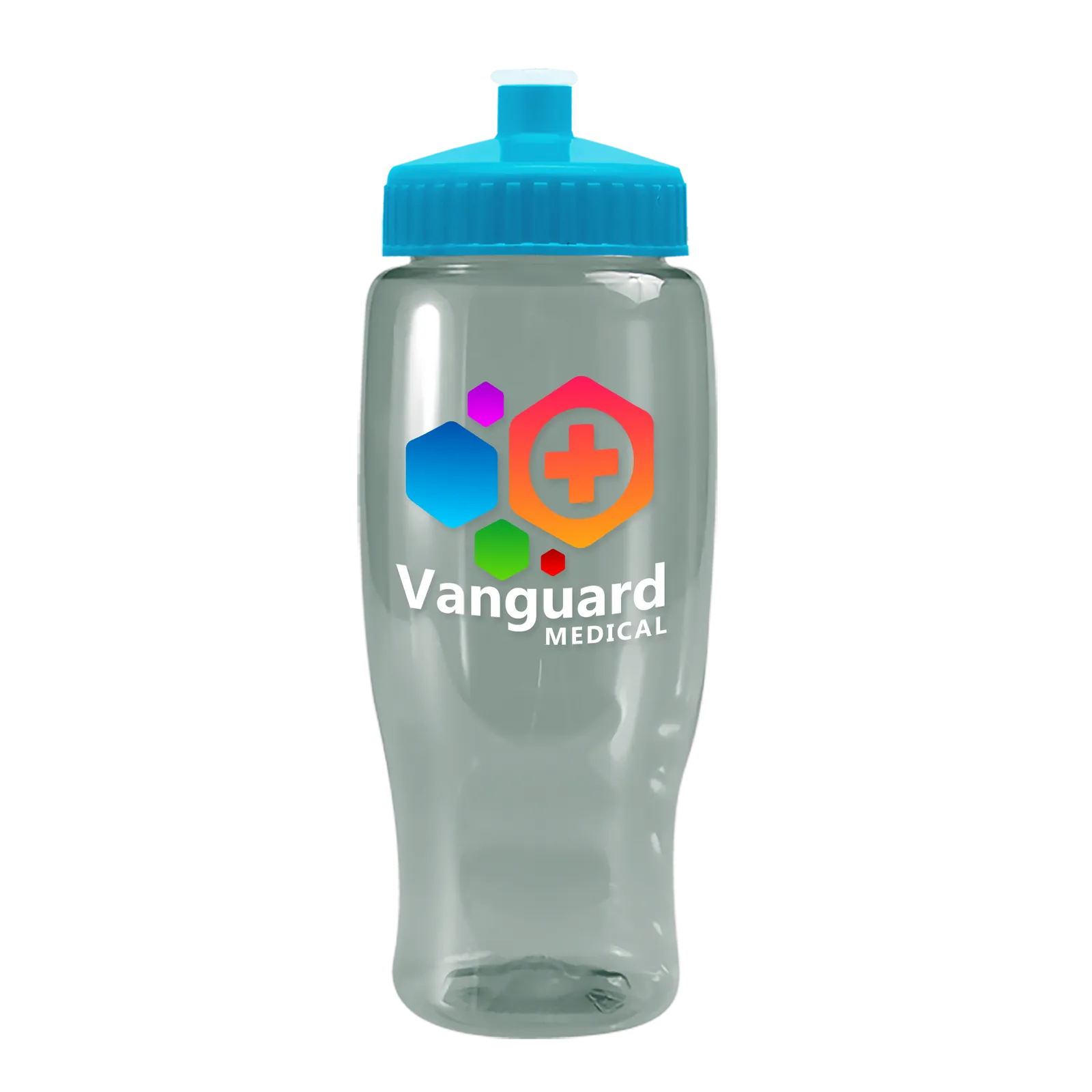 Poly+ Recycled Bottle with Push-Pull Lid - 27 oz. in Glacier Blue - product view 14
