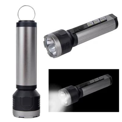 Rechargeable LED Flashlight Aluminum COB - 7 in - promotional product with custom logo