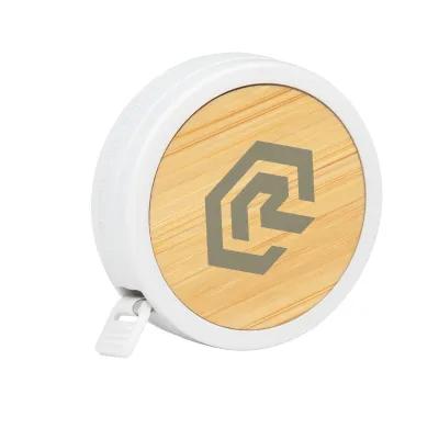 Bamboo Tape Measure Retractable Push Button - 2 in