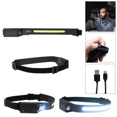 Rechargeable COB Headlamp Motion Sensor ABS - 2 x 4 in