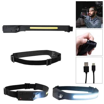 Rechargeable COB Headlamp Motion Sensor ABS - 2 x 4 in - promotional product with custom logo