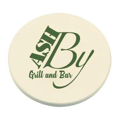 Dolomite Absorbent Coaster with Cork Bottom - 3.5 in