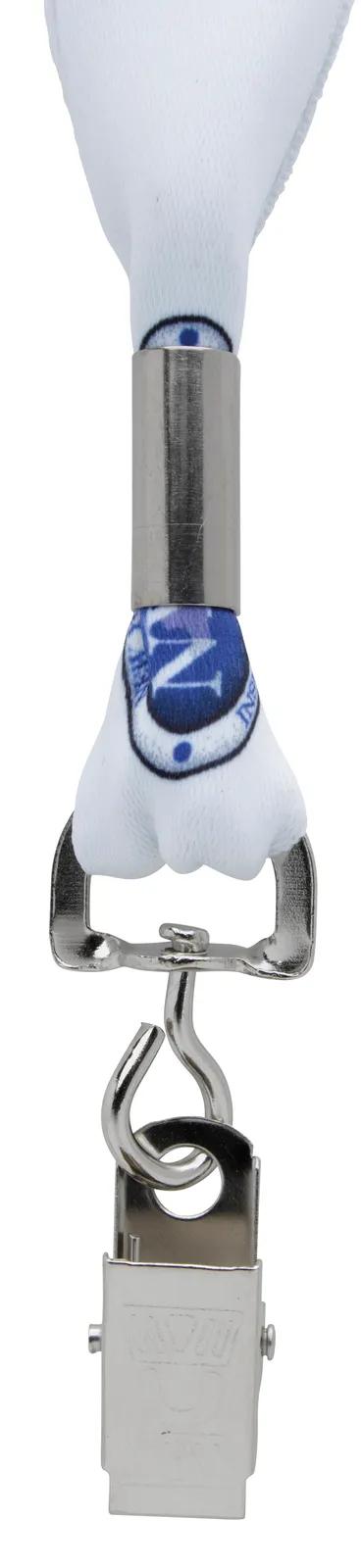 1" RPET Fine-Print Lanyard in Metal crimpswivel breakawaybulldog clip - product view 1