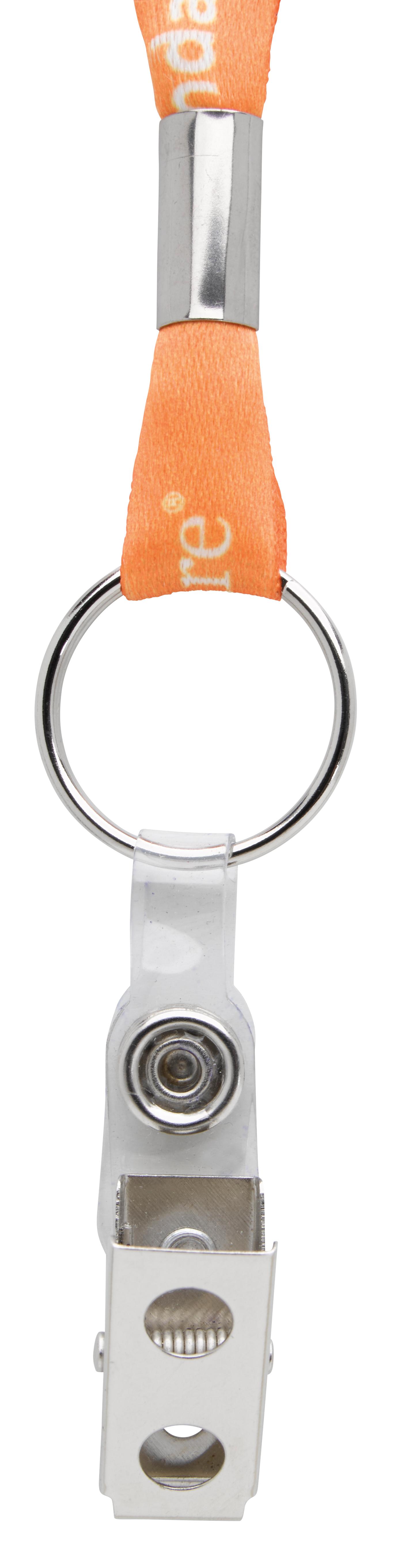 Good Value™ 1/2" RPET Fine-Print Lanyard in Metal clipsplit ringvinyl strapbulldog - product view 4