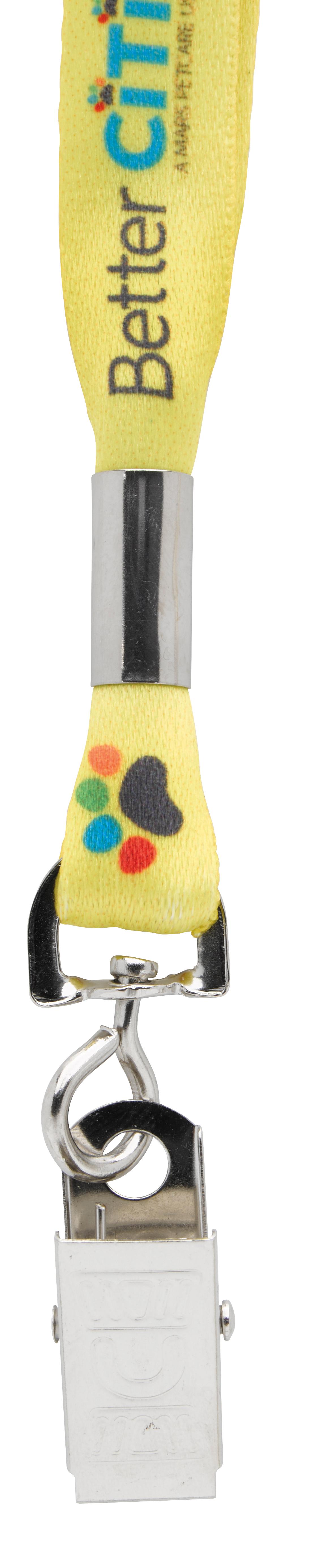 Good Value™ 1/2" RPET Fine-Print Lanyard in Metal clipswivel bulldog - product view 5