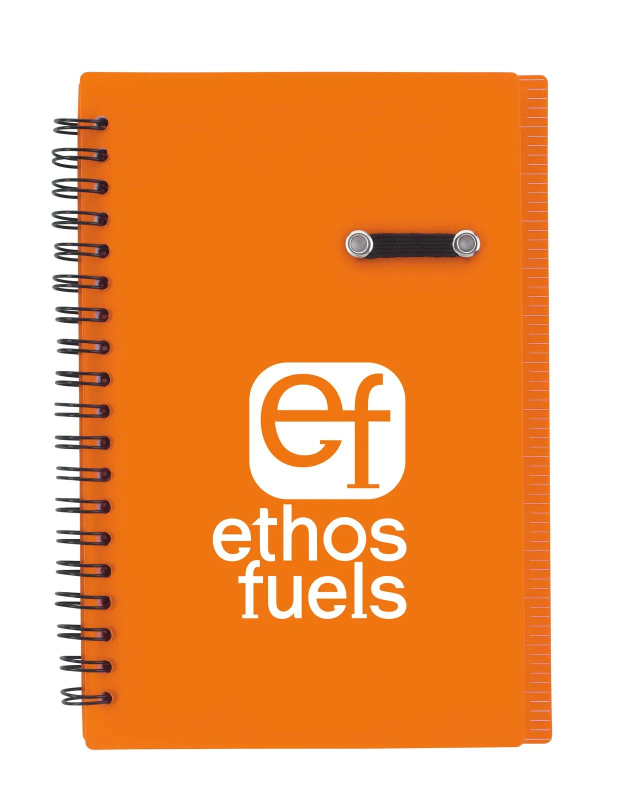 5” x 7” Journal Notebook with Pen Loop in Orange - product view 4