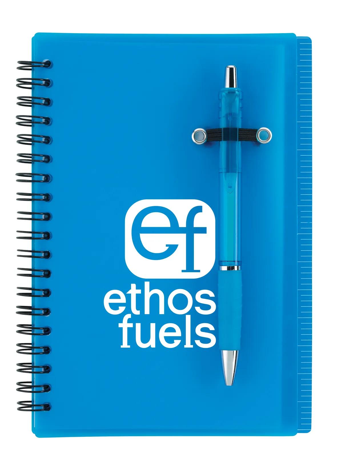 5” x 7” Journal Notebook with Pen Loop in Blue - product view 8