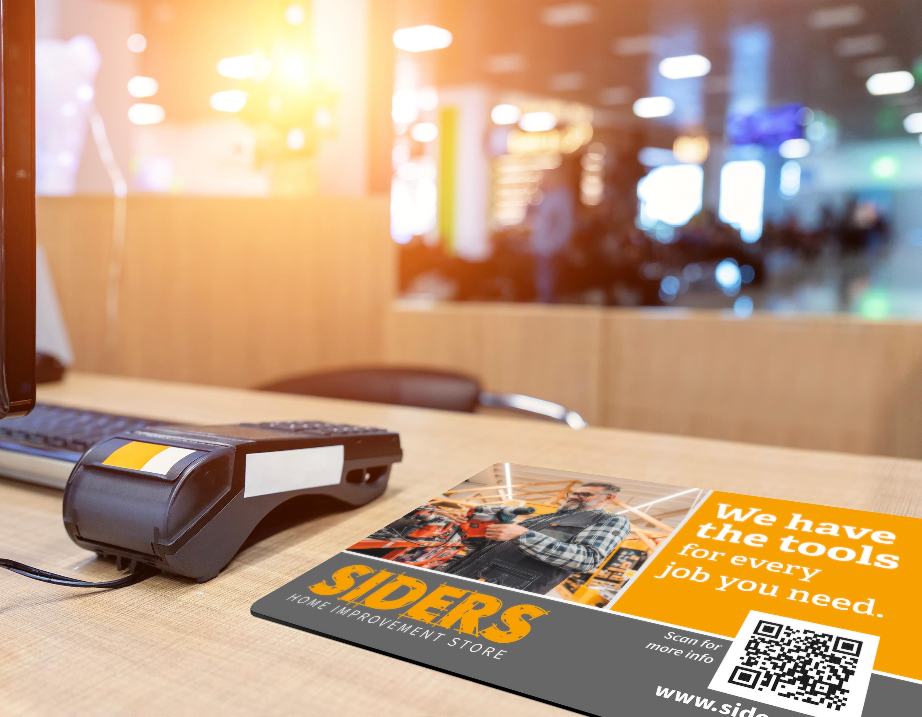 Good Value™ 18" X 12" 1.5MM Hard Surface Heavy-Duty Counter Mat in Lifestyle - Lifestyle - promotional product with custom logo