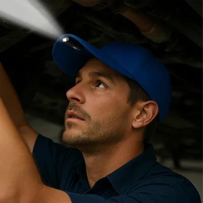 Rechargeable Cap Safety Light with Magnetic Clip - 1 x 2 in - product view 1