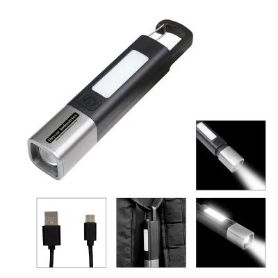 COB Flashlight Rechargeable Dual Light - 6 in