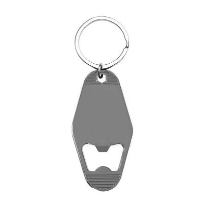 Metal Key Tag Motel Style with Bottle Opener - product view 1