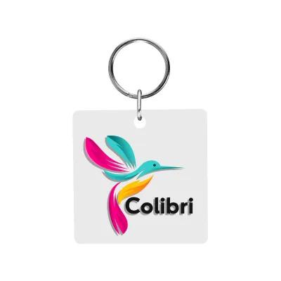 Acrylic Key Tag Square Full Color - 1.75 in