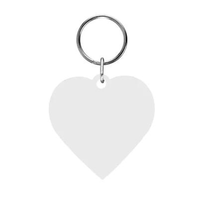 Acrylic Key Tag Heart Full Color - 1.75 in - product view 2
