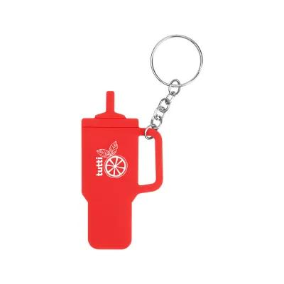 Silicone Key Ring Tumbler Shaped - 3 in