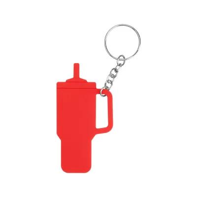 Silicone Key Ring Tumbler Shaped - 3 in - product view 2