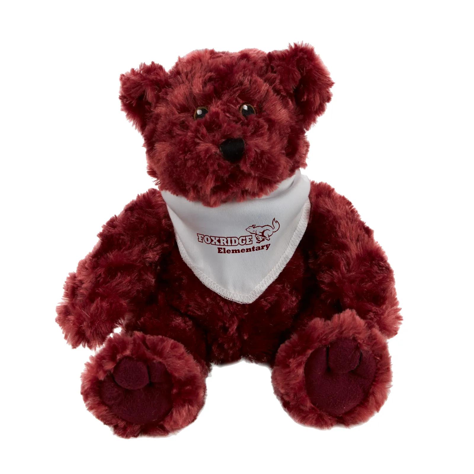 Traditional Teddy Bear - 11" Plush in Maroonbandana - product view 4