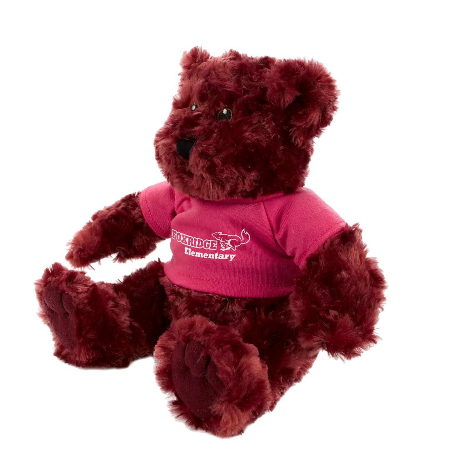 Traditional Teddy Bear - 11" Plush in Maroonshirt - product view 5