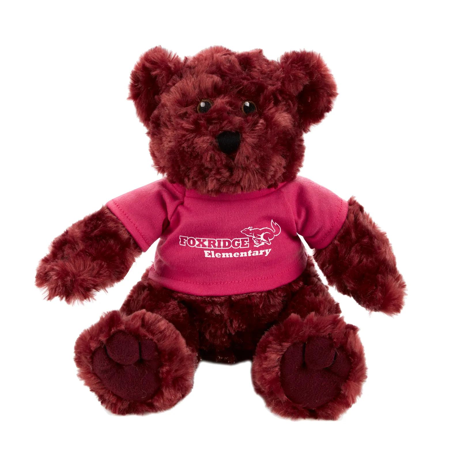 Traditional Teddy Bear - 11" Plush in Maroonshirt - product view 9
