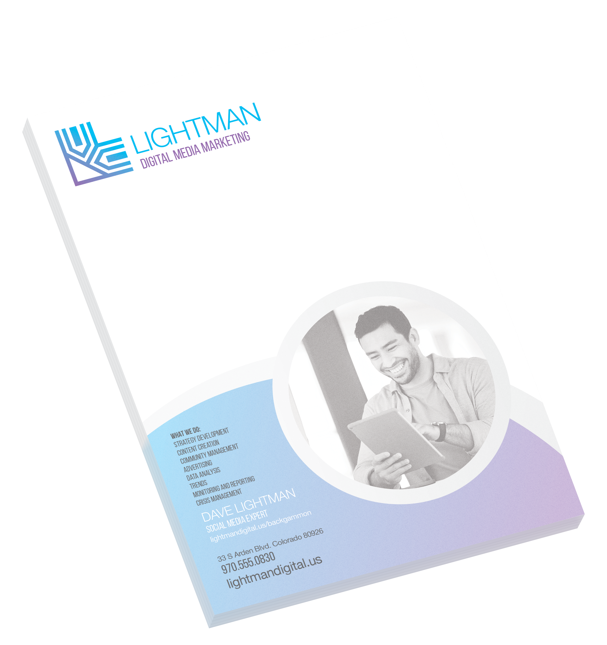 Souvenir® 5" x 7" Scratch Pad, 25 Sheet in Fctech - promotional product with custom logo