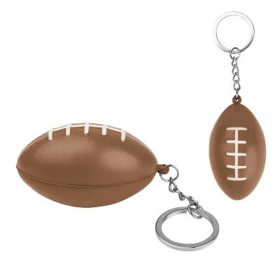 Custom Stress Balls Football Keychain - 1.25 in - product view 2