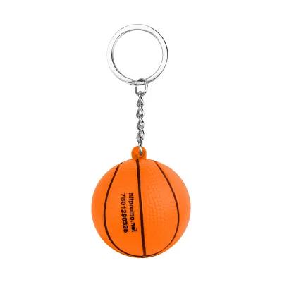 Custom Stress Balls Basketball Keychain - 1.5 in - product view 3
