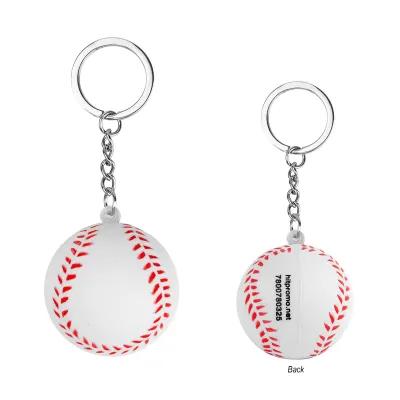 Custom Stress Balls Baseball Keychain - 1.5 in - product view 1