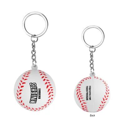 Custom Stress Balls Baseball Keychain - 1.5 in - product view 2