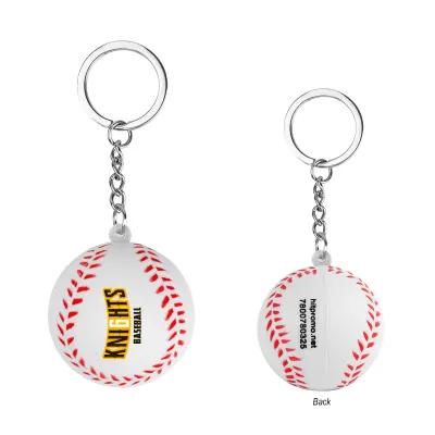 Custom Stress Balls Baseball Keychain - 1.5 in - product view 3