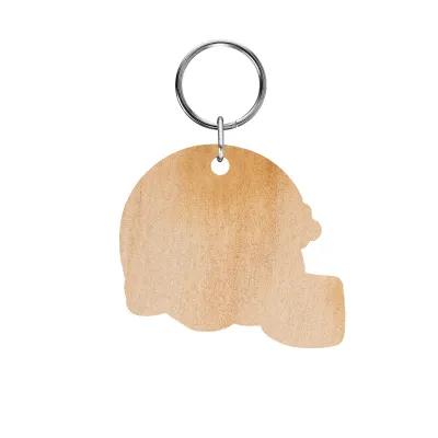 Wood Key Tag Full Color Edge-to-Edge - 4 x 1 in - product view 1