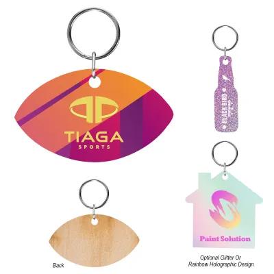 Wood Key Tag Full Color Edge-to-Edge - 5 x 1 in