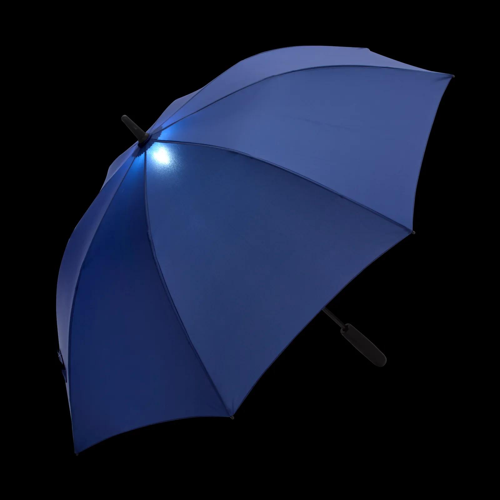 Shed Rain™ 50" RPET Bright Light Auto-Open Stick Umbrella in Navyangleddopen Lightonblank - product view 4