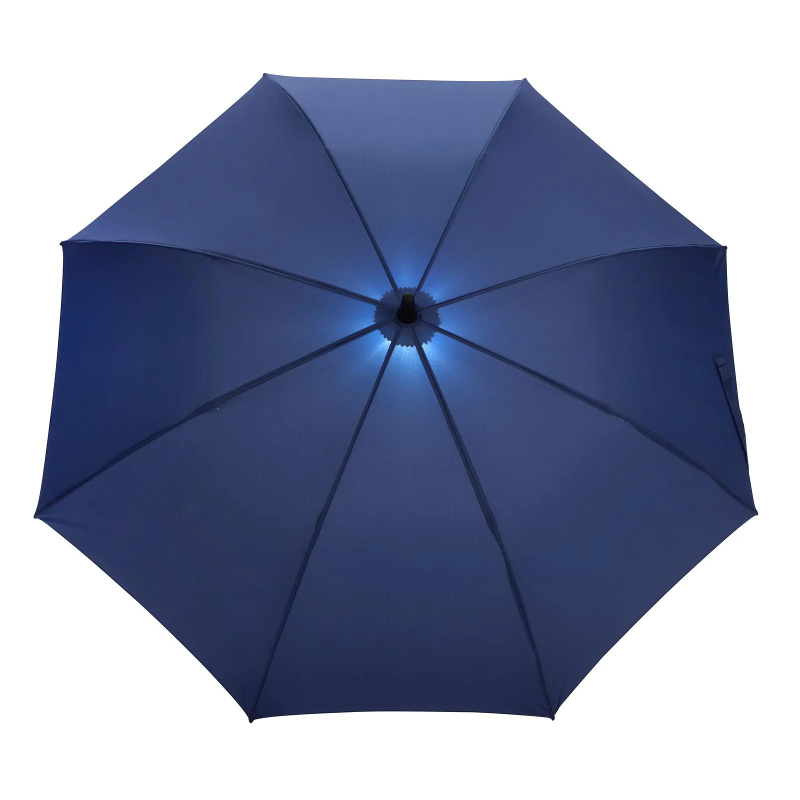 Shed Rain™ 50" RPET Bright Light Auto-Open Stick Umbrella in Navyfront Lightonblank - product view 8