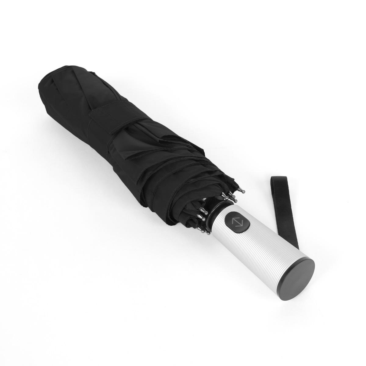 Shed Rain™ Windjammer® 54" Vented Auto-Open/Close Jumbo Compact Umbrella in Blackclosed - product view 3