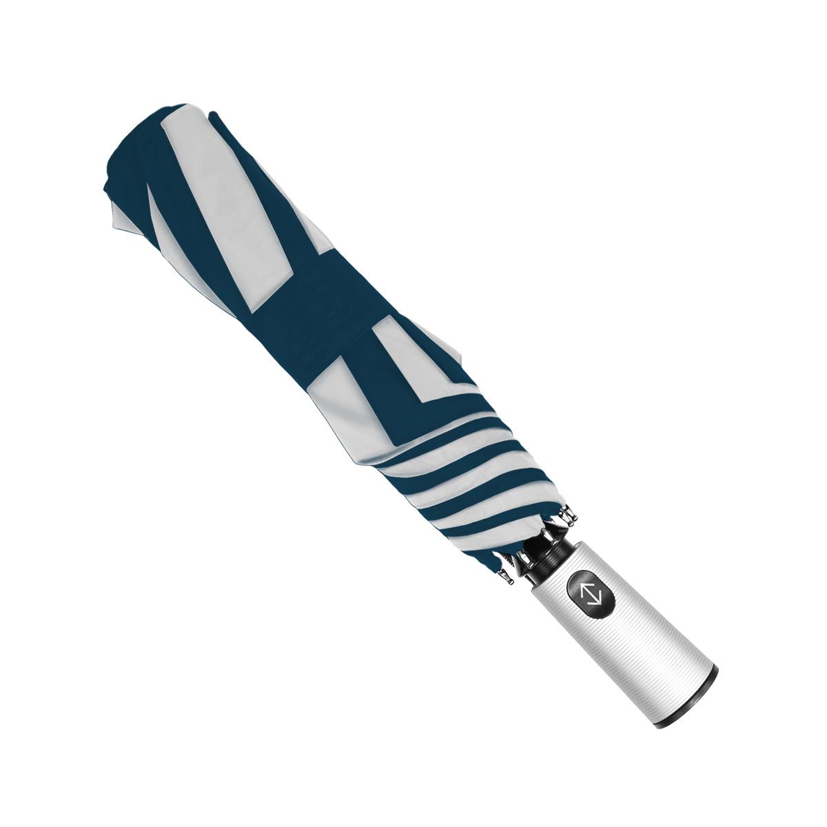Shed Rain™ Windjammer® 54" Vented Auto-Open/Close Jumbo Compact Umbrella in Navy Whitejumboclosed - product view 5