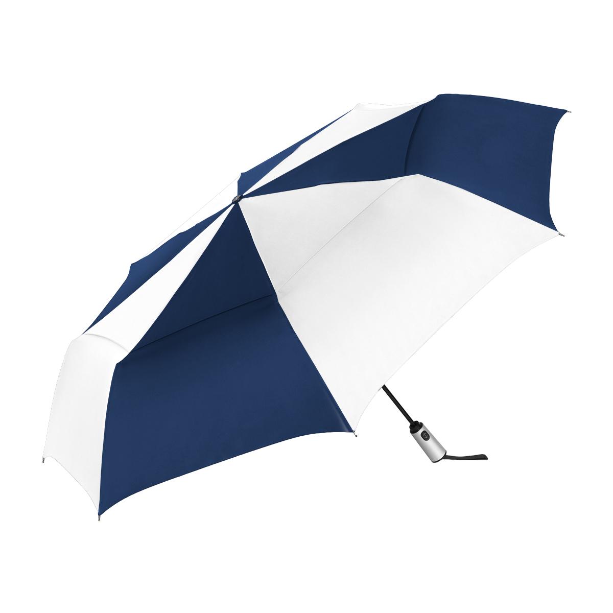 Shed Rain™ Windjammer® 54" Vented Auto-Open/Close Jumbo Compact Umbrella in Navy Whitejumbo - product view 6
