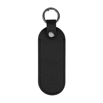 Custom Keychains Leatherette Tag with Carabiner - 1.5 x 4 in - product view 1