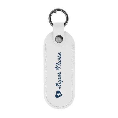 Custom Keychains Leatherette Tag with Carabiner - 1.5 x 4 in - product view 12